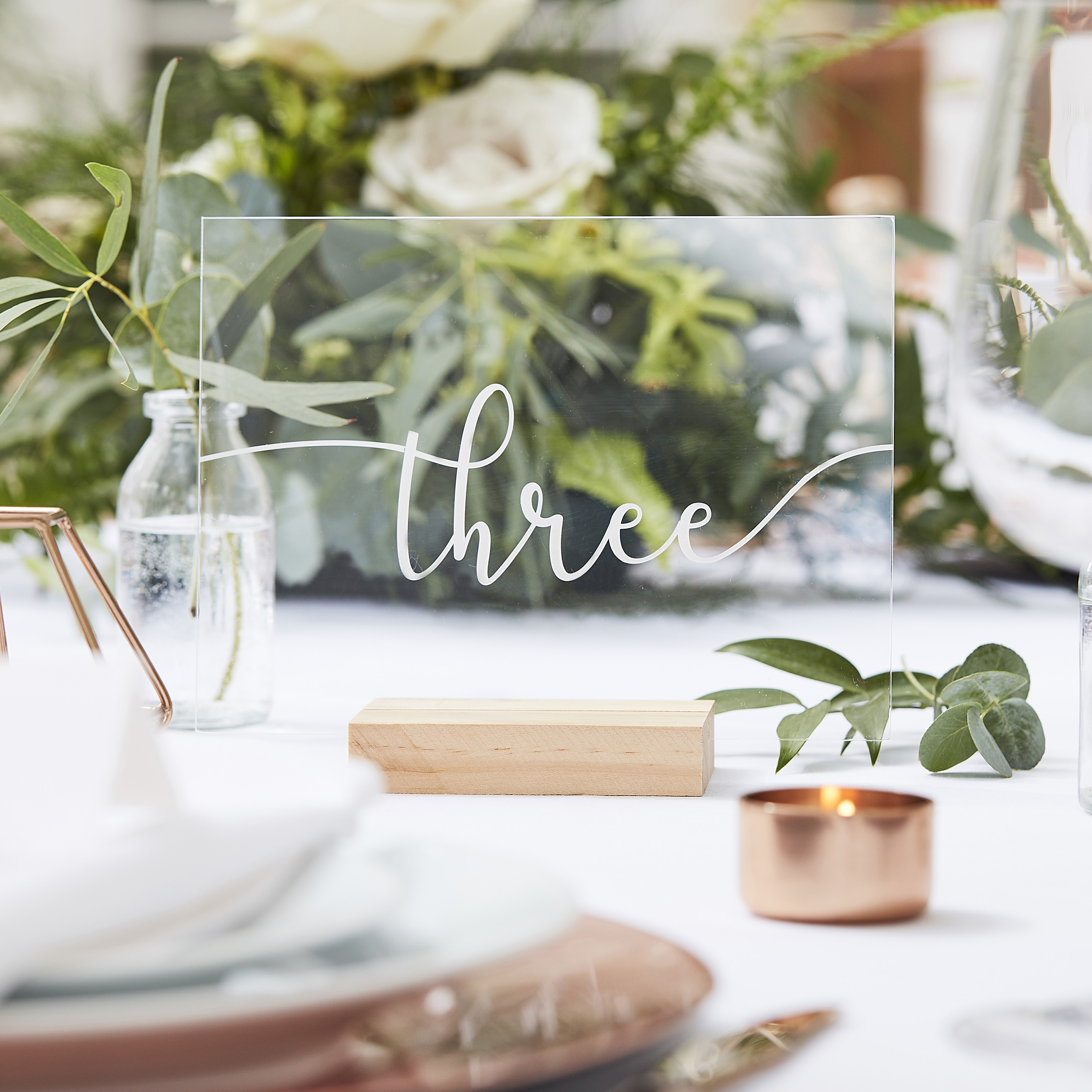 Sage Green Acrylic Wedding Table Numbers With Stand Wedding Number