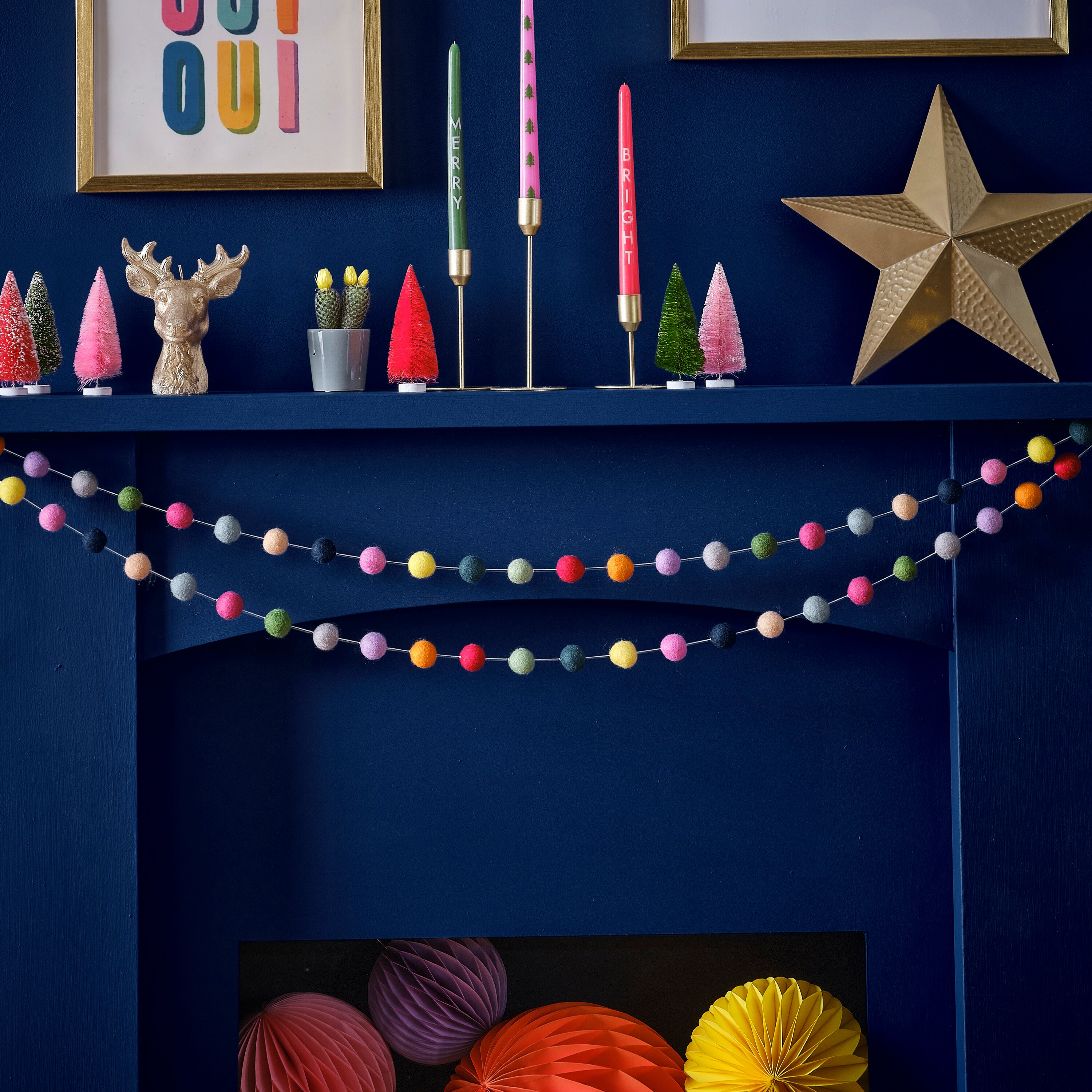 Felt Christmas Garland - Bead Xmas Garland | Ginger Ray