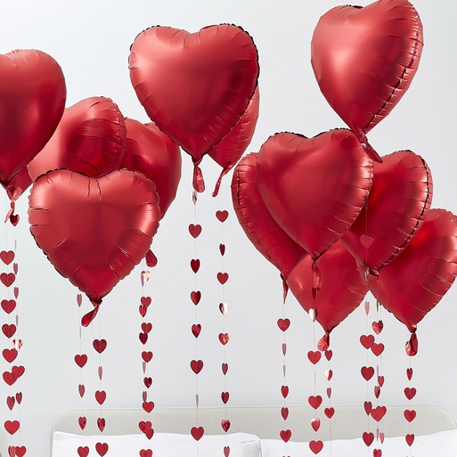 Red Heart Table Confetti Valentine's Day Anniversary Party Decor