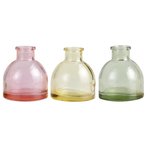 Coloured Glass Bud Vases